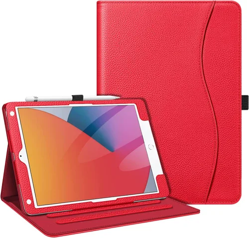 Vista 12 de Fintie - Funda para iPad de 9ª / 8ª / 7ª generación (2021/2020/2019) de 10.2 pulgadas - [Protección de esquinas] Funda con soporte de visualización
