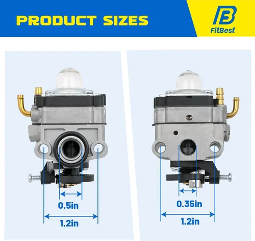 Vista 4 de FitBest Kit de carburador GX22 GX31 FG100 para motores Honda de 4 ciclos – Reemplaza 16100-ZM5-803/16100-ZM3-848/16100-ZM5-809 – Kit de ajuste todo