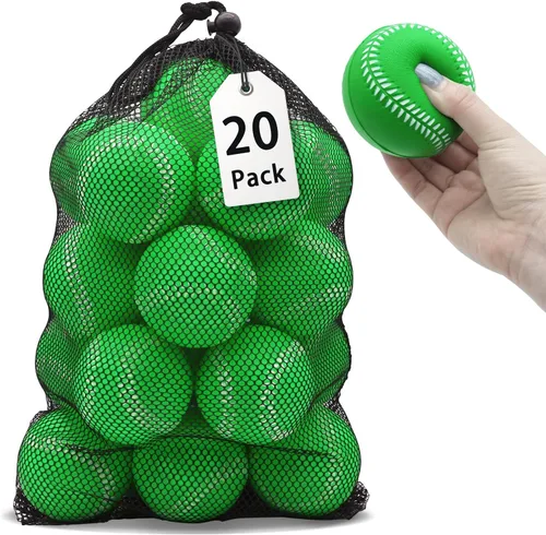 Vista 13 de Magicorange Béisbol, Bolas de Espuma para Entrenamiento de Béisbol Bolas de Práctica sin Marcado para Golpear, Lanzamiento Suave, Bateo, Campo