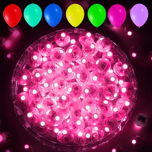 Vista 15 de Aogist 50 Piezas Luces para Globos Azules con Aro para Colgar, Mini Lámpara de Bola Redonda Pequeña Luz LED para Linternas de Papel y Vidrio