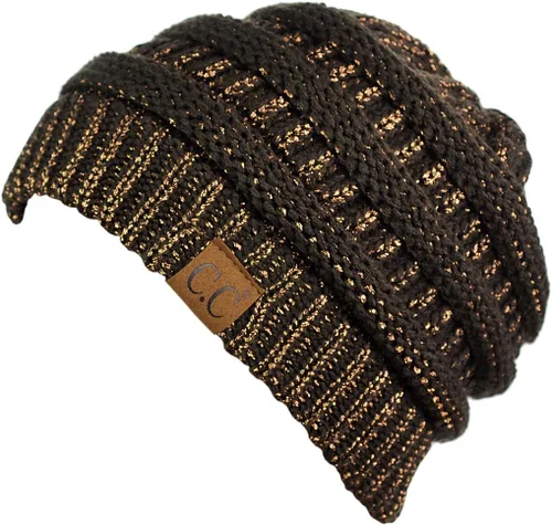 Vista 108 de C.C Trendy Warm Chunky Soft Stretch Cable Knit Beanie