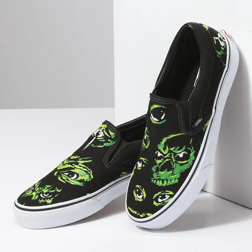 Vista 4 de Vans Tenis Core Classics unisex sin cordones (tm), Ojos en la oscuridad - Black Multi