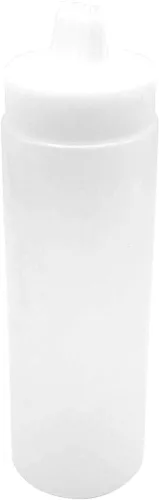 Vista 5 de GARASANI Dispensador de botellas de condimentos exprimibles de salsa de 4 agujeros (18 oz - 17.9 fl oz)