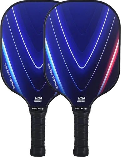 Vista 8 de Juego de 2 paletas, 4 bolas de pickleball 2024, toallas de enfriamiento, banda para el sudor y mochila de pickleball, kit de jugador principiante