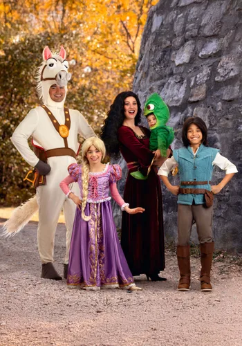 Vista 3 de Disfraz Premium de Rapunzel para Niñas Multicolor