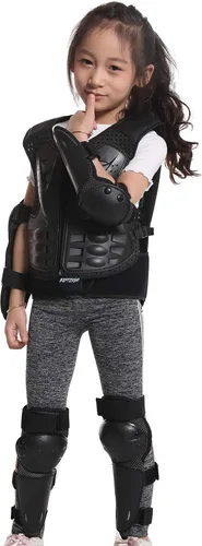 Vista 12 de Reomoto Protector de cuerpo completo para niños, equipo de motocross, para motocicleta, ciclismo, esquí, motocicleta, equitación, chaleco