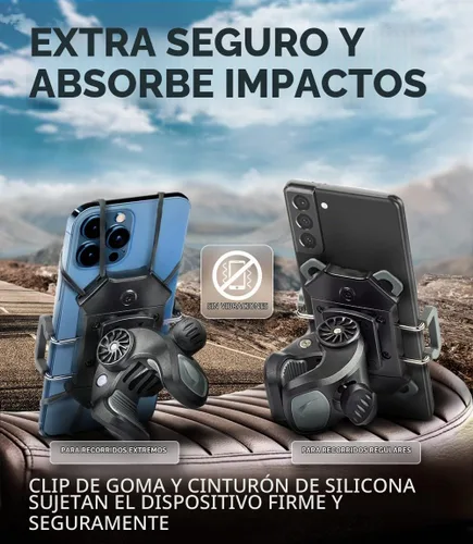 Vista 3 de CAW.CAR Accessories Soporte de teléfono para bicicleta y motocicleta - para iPhone 17 (16, Xr, SE, Plus/Max) o cualquier teléfono celular - Soporte