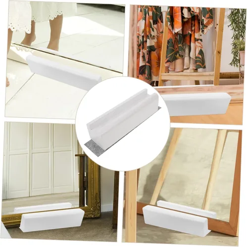 Vista 2 de Zerodeko Soporte con base de espejo de cuerpo completo, soporte de madera para obras de arte, soporte de espejo de pie de longitud completa, soporte