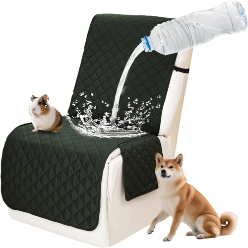 Vista 9 de Fundas impermeables para sofá reclinable seccional en forma de L, 7 piezas, antideslizantes, lavables, juego de fundas reclinables para mascotas