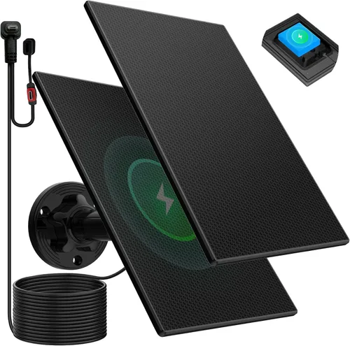 Vista 11 de 4 paneles solares para cámara Blink, energía solar + batería integrada de Negro
