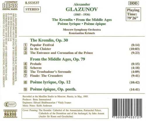 Vista 2 de Glazunov: El Kremlin, Desde la Edad Media, etc.