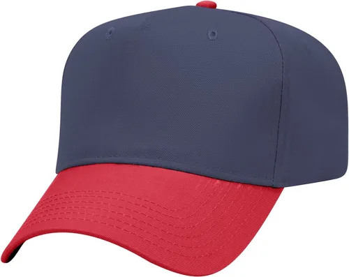 Vista 48 de OTTO Gorra de béisbol de perfil medio con 5 paneles OTTO 31-069 Negro y natural.