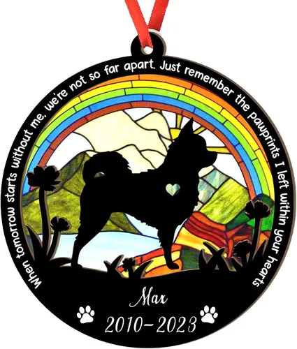 Vista 48 de Adorno personalizado para atrapasoles de sabueso afgano, adorno de Navidad de sabueso afgano, regalo para perro amante, sabueso afgano conmemorativo
