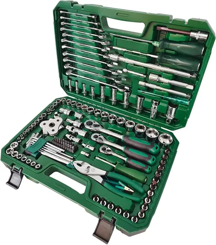 Vista 8 de Juego de llaves de vaso de 1/2", 32 piezas, incluye 25 llaves métricas (8-32 mmm), trinquete de 1/2 pulgada, barras de extensión y junta universal