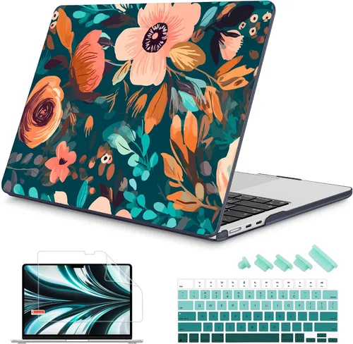 Vista 17 de Mektron Diseñada para MacBook Air 2025/2024/2023 de 15 PULGADAS M4 A3241 /M3 A3114 /M2 A2941, Carcasa de Cubierta Rígida de Plástico Impreso