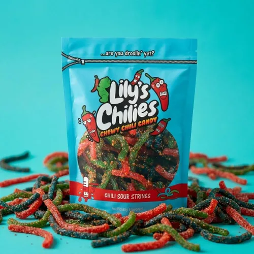 Vista 13 de Lilys Chilies, Caramelos masticables agrios y chiles (cinturones de manzana con chile)
