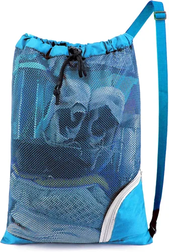 Vista 25 de BeeGreen Gym Bags for Men Women Mesh Drawstring Backpack for Swim Sports Workout Gear Gifts for Swimmers Beach Pool Wrestling Backpack Cinch Bag