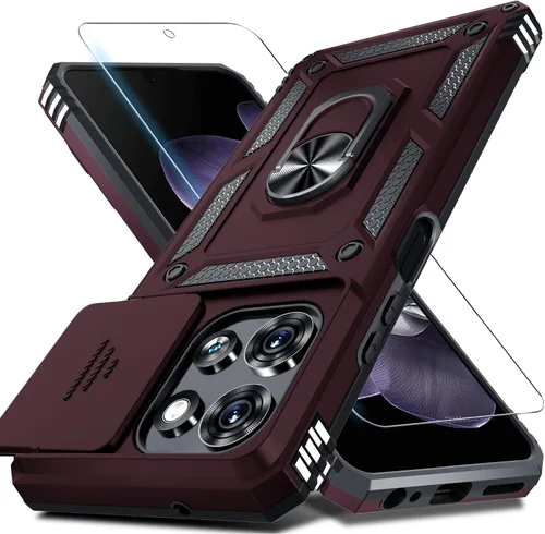 Vista 31 de Funda para Moto G Power 5G 2026/2025 Funda integrada para cámara deslizante negra