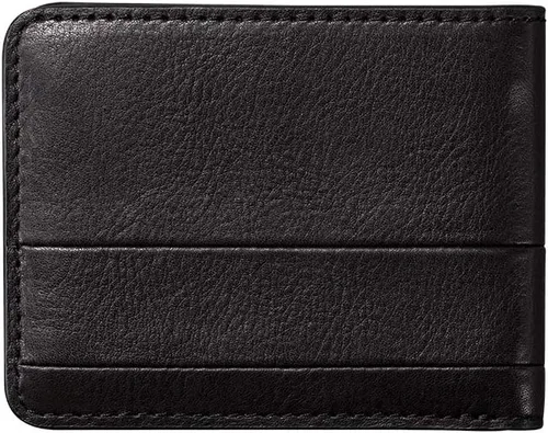 Vista 2 de Sena Deen - Cartera de piel con protección RFID, 6 ranuras para tarjetas de crédito, color negro