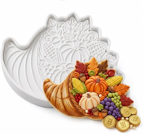 Vista 60 de 8 PCS Thanksgiving Cookie Cutter Set with Embossers Turkey Pumpkin Maple Leaf Corn & More 3" Complete Fall Collection