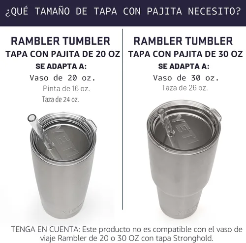 Vista 3 de Yeti Rambler Tapa de repuesto de 20 oz con pajita