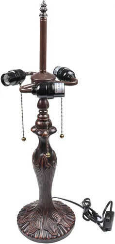 Vista 11 de Bieye B10718 - Base de lámpara de mesa color marrón antiguo con enchufe de luz E26, 4" de ancho x 14.5" de alto