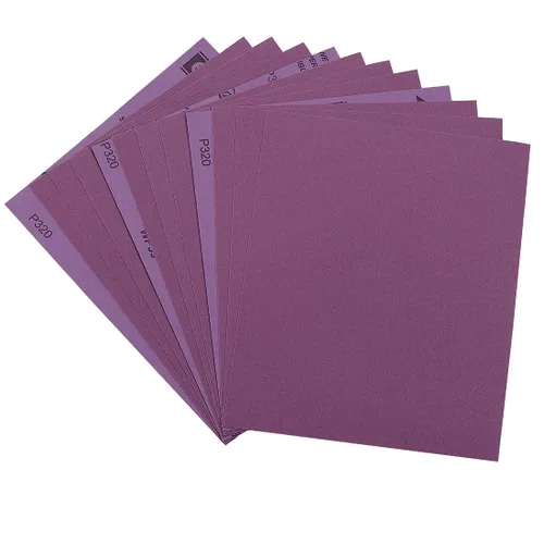 Vista 17 de Papel de lija de grano 60, hojas de lija en seco y húmedo de 9 x 11 pulgadas, papel de lija abrasivo avanzado de alúmina blanca fundida para acabado