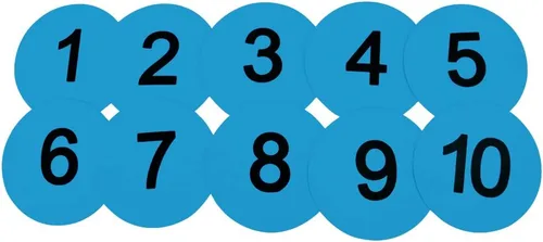 Vista 9 de Marcadores de puntos de piso numerados de 8 pulgadas