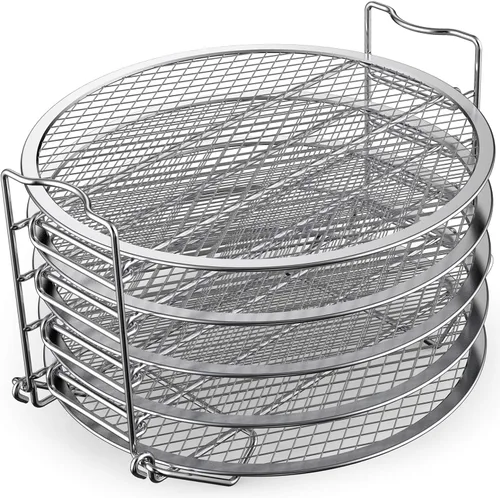 Vista 8 de SICHEER Estante deshidratador de acero inoxidable, accesorios compatibles con freidora de aire Ninja de 4 cuartos de galón, compatible con freidora