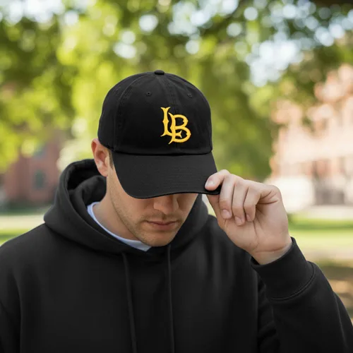 Vista 5 de Desert Cactus Cal State University Long Beach Baseball Hat California Dirtbags Brimmed Embroidered Cap Adjustable Cloth Strap
