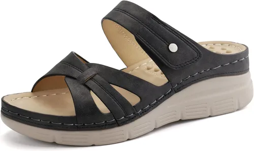 Vista 10 de Ortho + Rest Sandalias ortopédicas cómodas para mujer, sandalias ortopédicas para caminar con soporte de arco