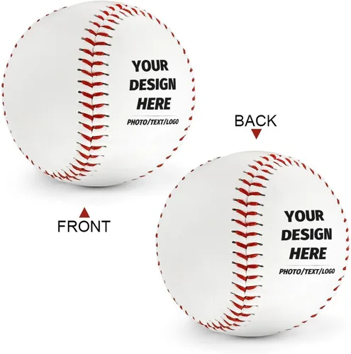 Vista 2 de Béisbol personalizado, añade tu propia foto, texto, logotipo, béisbol personalizado con impresión de 2 lados, gran regalo personalizado para padre