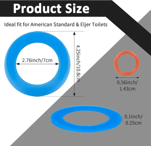 Vista 11 de Sello de válvula de descarga para inodoros American Standard y Eljer, material de silicona mejorado 7301111-0070A repuesto de piezas de inodoro
