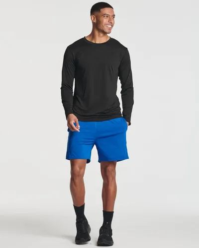 Vista 5 de Real Essentials - Paquete de 4 unidades camisa Dry-Fit de manga larga para hombre, disipa la humedad, con protección solar FPU 50+ contra rayos