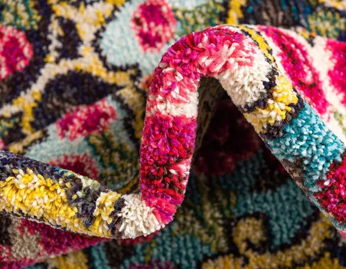 Vista 8 de Alfombra de Área de la Colección Vita de Unique Loom - O' Keefe (2' 2" x 3' 1" Rectángulo, Multicolor/Azul)
