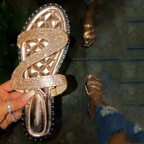 Vista 24 de Sandalias ortopédicas para mujer, pantuflas para caminar con soporte de arco, sandalias casuales antideslizantes A4# Caqui