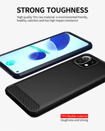 Vista 4 de Asuwish Funda compatible con Xiaomi Mi 11 Lite 4G/5G y protector de pantalla de vidrio templado, accesorios de celda, cubierta protectora de cuerpo