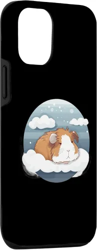 Vista 3 de iPhone 15 Cute sleeping Guinea pig for a Guinea pig lover breeder Case