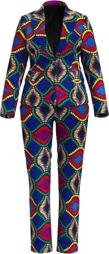 Vista 16 de XIAOHUAGUA Trajes africanos para mujer, conjunto de 2 piezas con estampado de Ankara Fs1496