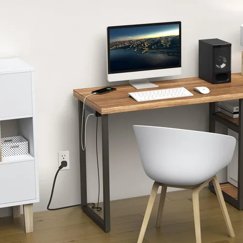 Vista 5 de Regleta de alimentación montable para debajo del escritorio de 40 W, enchufe plano de carga rápida USB-C de 20 W, protector de sobretensiones 1200J