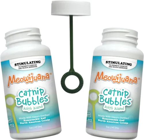 Vista 10 de Meowijuana Catnip & Silvervine Spray for Cats, 3 oz Dual-Herb Mist