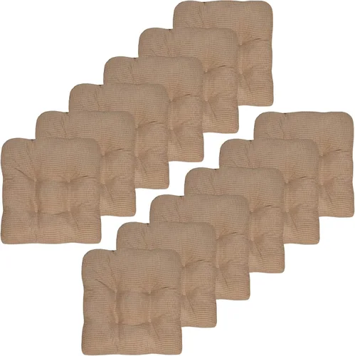 Vista 29 de Sweet Home Collection - Cojín de espuma de memoria triturada para silla premium, con capitoné, parte trasera de goma antideslizante con micropuntos
