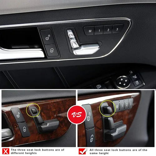 Vista 5 de Jaronx para Mercedes Benz Botón de Reemplazo de Ajuste de Asiento del Lado Izquierdo de la Puerta, Interruptor de Control de Asiento Botones
