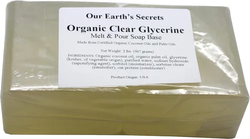 Vista 2 de Our Earth's Secrets - Jabón puro, vertido y derretido, 2 Lbs, orgánico y de glicerina