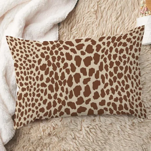 Vista 19 de ArogGeld Funda de almohada de lino azul con estampado de leopardo, diseño de vaca, diseño de animales de granja, color azul marino, guepardo