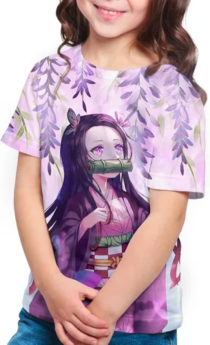 Vista 3 de KXQWB Youth Anime T-Shirts BoyGirl 3D Printed Cospaly Short Sleeve Teenage Novelty Shirt Chirld Kawaii Tee