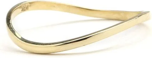 Vista 4 de Floreo 10k Fine Gold Thin Comfort Fit Curved Wave Thumb Ring (1.5mm)