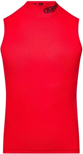 Vista 3 de Battle Camisa deportiva sin mangas de compresión con cuello simulado, malla elástica en 4 direcciones, absorbe la humedad