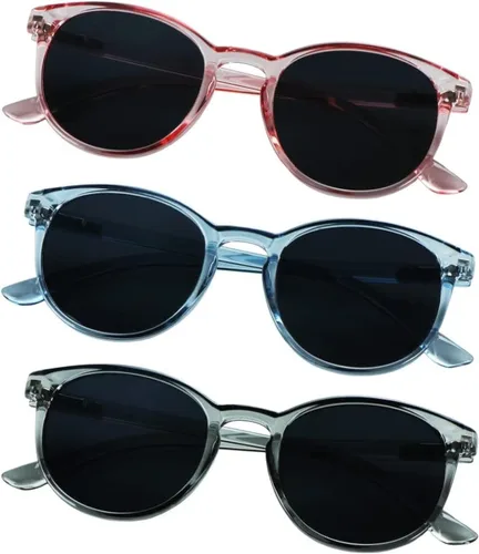Vista 12 de YEIN 3 Pack Sunglasses for Men and Women, UV Protection Outdoor Glasses Vintage Square Full Frame