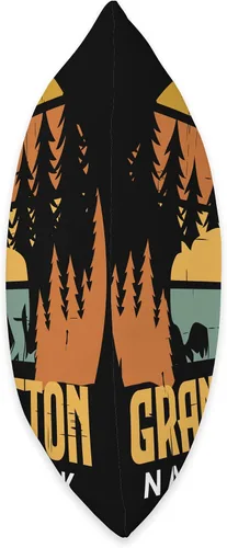 Vista 2 de Grand Teton Wyoming National Park Souvenir Hiking Grand Teton Camping National Park Souvenir Wyoming Buffalo - Almohada de 16 x 16 pulgadas